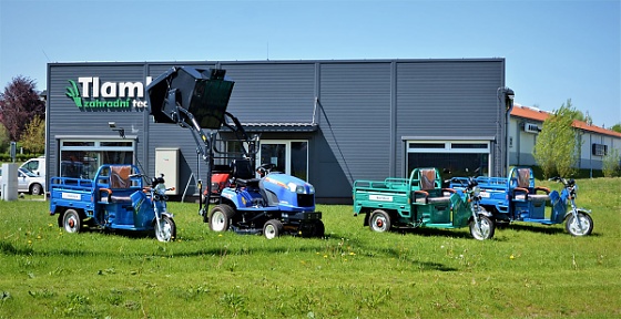 Tlamka s.r.o - komunální, zahradní a lesní technika, kontejnery, popelnice, elektromobily