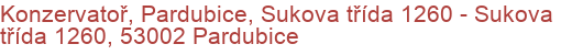 Konzervatoř, Pardubice, Sukova třída 1260 - Sukova třída 1260, 53002 Pardubice