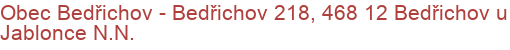 Obec Bedřichov - Bedřichov 218, 468 12 Bedřichov u Jablonce N.N.