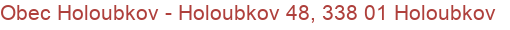 Obec Holoubkov - Holoubkov 48, 338 01 Holoubkov