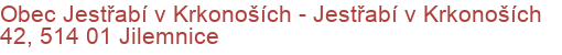Obec Jestřabí v Krkonoších - Jestřabí v Krkonoších 42, 514 01 Jilemnice