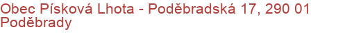 Obec Písková Lhota - Poděbradská 17, 290 01 Poděbrady