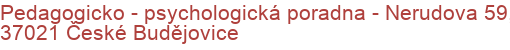 Pedagogicko - psychologická poradna - Nerudova 59, 37021 České Budějovice